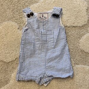 Classic Prep Seersucker Baby Romper - Size 0-3M